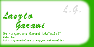 laszlo garami business card